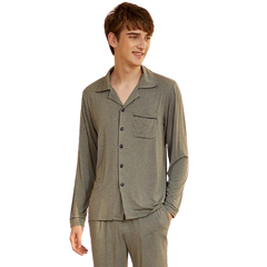 Men's Long-Sleeve Pajama Set - fabric detail