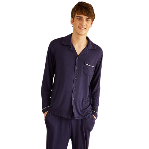 Men's Long-Sleeve Pajama Set - lifestyle