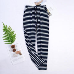 Men's Striped Cotton Pajamas - fabric detail