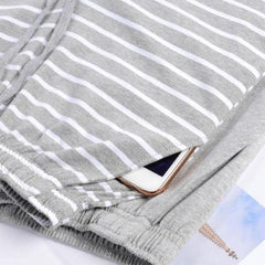 Men's Striped Cotton Pajamas - back view