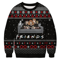Men's Long-Sleeved Christmas Ugly Sweater - front view