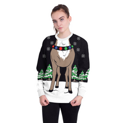 Unisex Long-Sleeve Christmas Ugly Sweater - front view