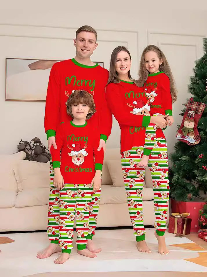 Christmas Reindeer Family Pajama Set - front view
