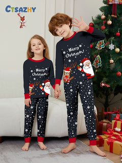 Merry Christmas Snowflake Family Pajama Set - fabric detail