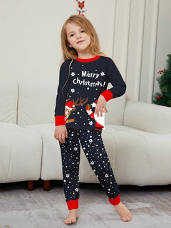 Merry Christmas Snowflake Family Pajama Set - model wearing