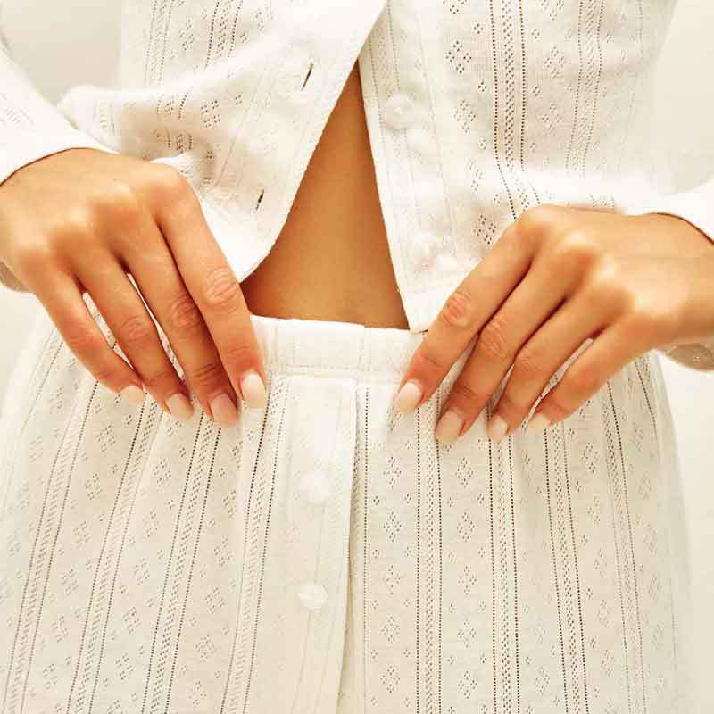 Women's Long Sleeve Cardigan & Knit Pajama Set - lifestyle shot