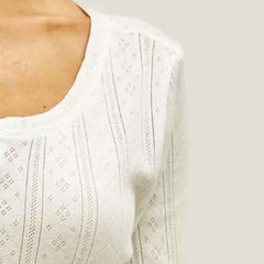 Women's Long Sleeve Cardigan & Knit Pajama Set - front view