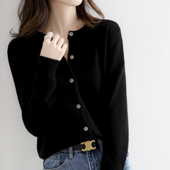 Cashmere Winter Cardigan - back view