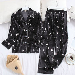 Penguin Silk Pajama Set - front view