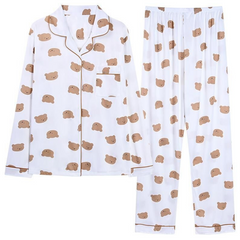 Polar Bear Print Pajama Set - front view