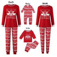 Red Christmas Matching Family Pajama Set - model wearing