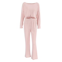 Women's Wide-Leg Loose-Fit Pajama Set - side view