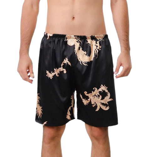 Men's Silk Sleep Shorts - front view