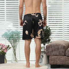 Men's Silk Sleep Shorts - model wearing