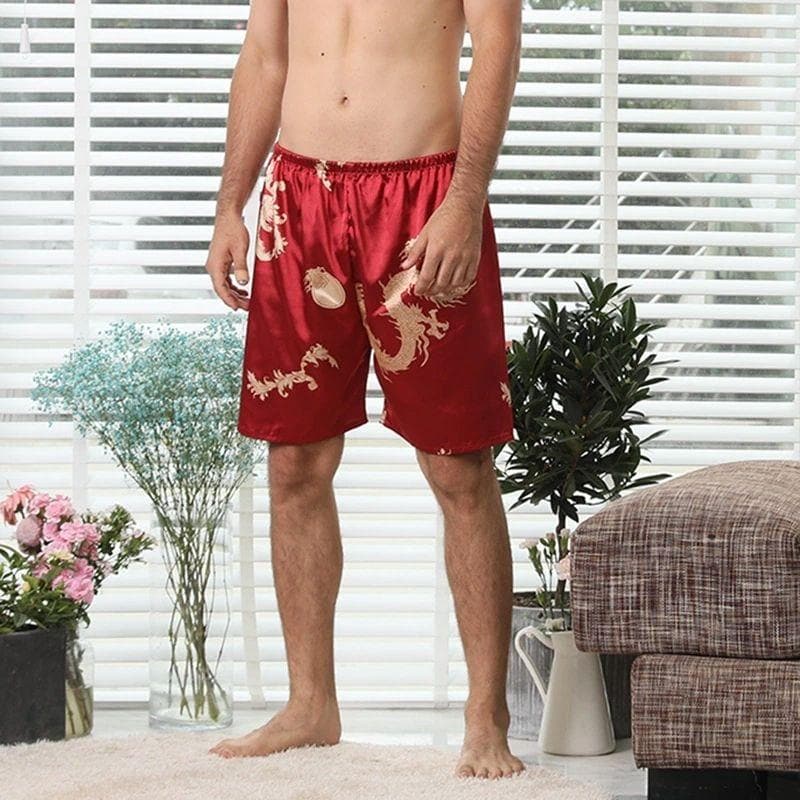 Men's Silk Sleep Shorts - back view