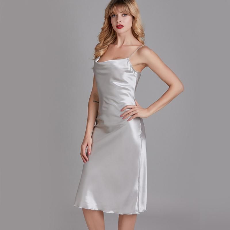 Silk Spaghetti Nightdress - fabric detail