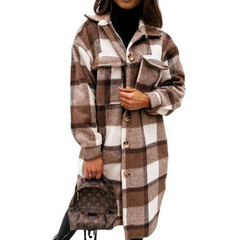 Single Breasted Trench Coat - model wearing
