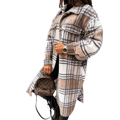 Single Breasted Trench Coat - front view