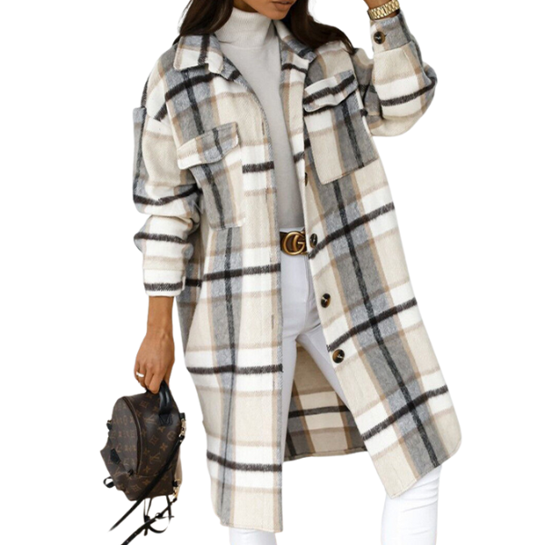 Single Breasted Trench Coat - fabric detail