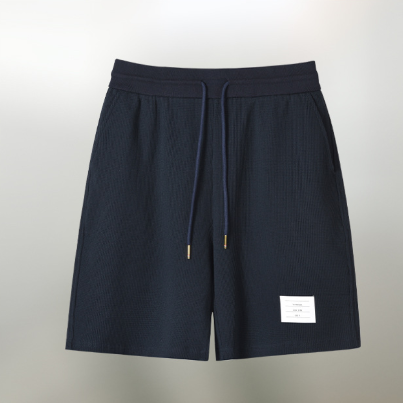 Men's Waffle Cotton Summer Shorts - model wearing