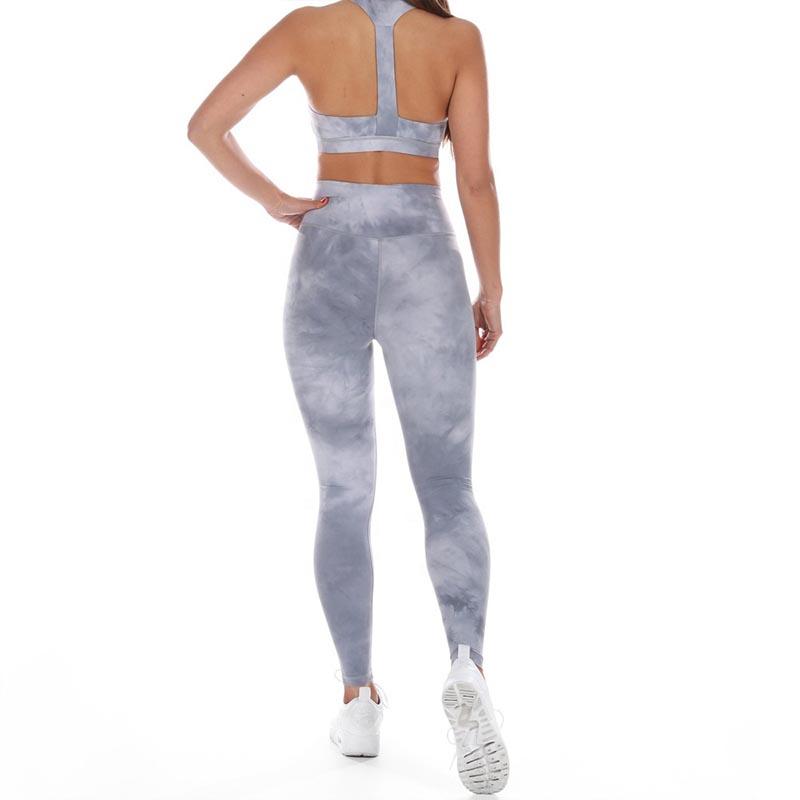 Women's Tie-Dye High-Waist Workout Leggings - model wearing