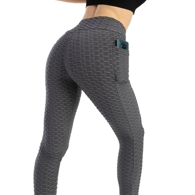 Women's Honeycomb Leggings with Side Pocket - front view