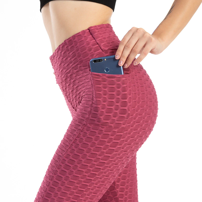 Women's Honeycomb Leggings with Side Pocket - detail view