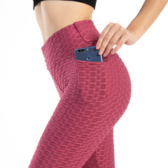Women's Honeycomb Leggings with Side Pocket - detail view
