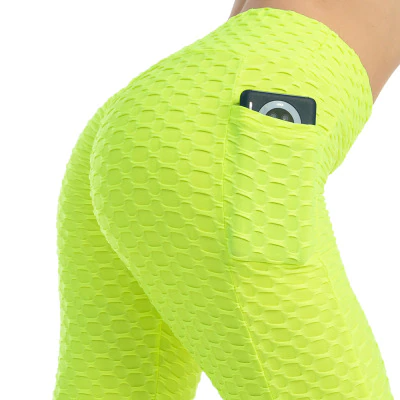 Women's Honeycomb Leggings with Side Pocket - back view