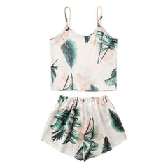 Tropical Print Mesh Shorts Set - front view