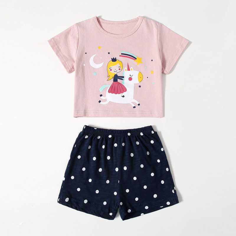Girls' 2-Piece Unicorn Tank & Shorts Set - front view