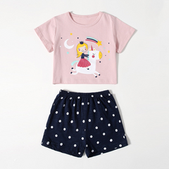 Girls' 2-Piece Unicorn Tank & Shorts Set - front view
