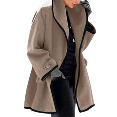 Women's Warm Woolen Oversized Coat - front view