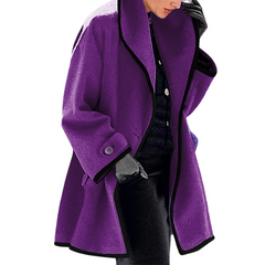 Women's Warm Woolen Oversized Coat - back view