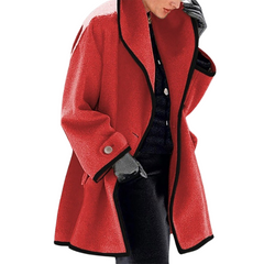Women's Warm Woolen Oversized Coat - side view
