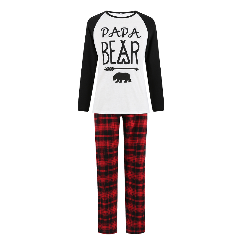 White Bear Family Matching Christmas Pajamas - model wearing