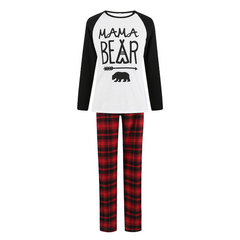 White Bear Family Matching Christmas Pajamas - fabric detail