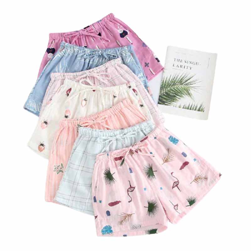 Women's Colorful Printed Cotton Shorts - front view