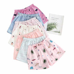Women's Colorful Printed Cotton Shorts - front view