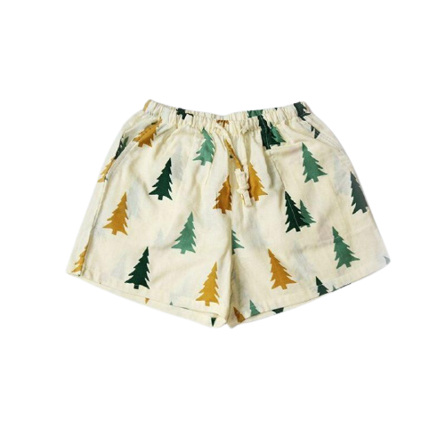 Women's Colorful Printed Cotton Shorts - model wearing