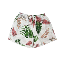 Women's Colorful Printed Cotton Shorts - fabric detail