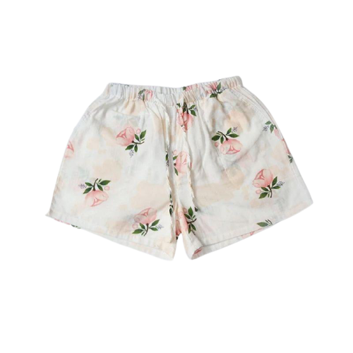 Women's Colorful Printed Cotton Shorts - back view