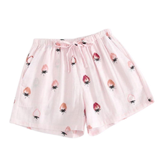 Women's Colorful Printed Cotton Shorts - detail view