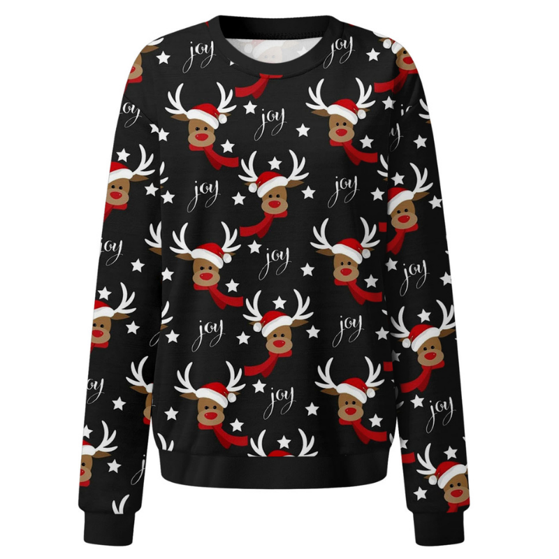 Women's Reindeer Christmas Ugly Sweater - back view