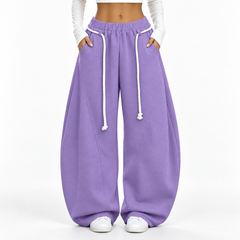 Women's Oversized Barrel-Leg Sweatpants - side view