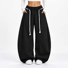 Women's Oversized Barrel-Leg Sweatpants - back view