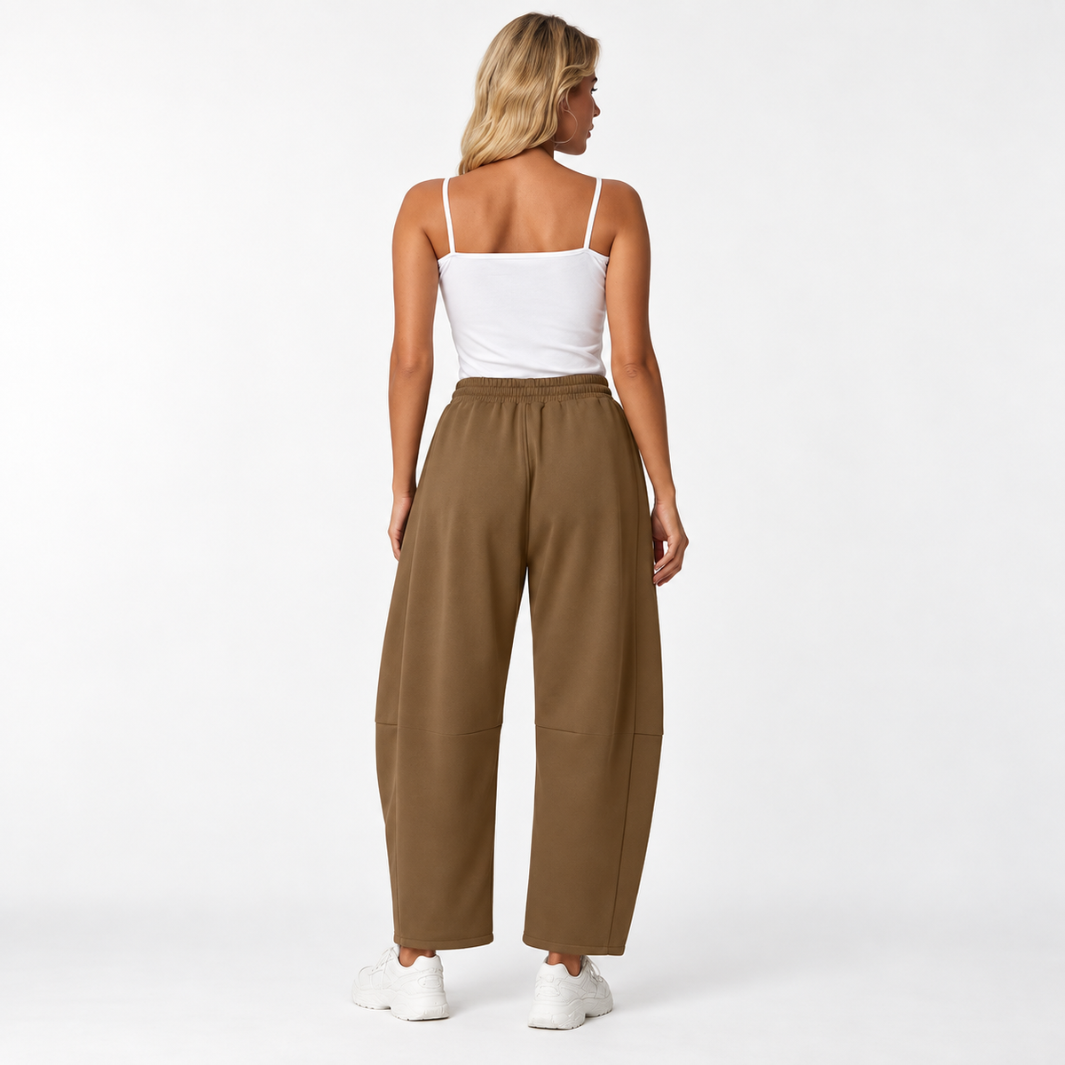 Women's Relaxed Barrel-Leg Ankle Pants - lifestyle shot