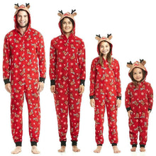 Load image into Gallery viewer, Jumpsuit with hoodie Matching family Christmas Pyjama Set
