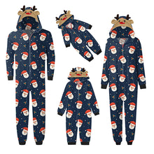 Load image into Gallery viewer, Santa Jumpsuit with hoodie Matching family Christmas pyjama Set
