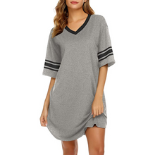 Load image into Gallery viewer, Cotton V Neck Short Sleeve Loose Comfy Shirt and Sleepwear
